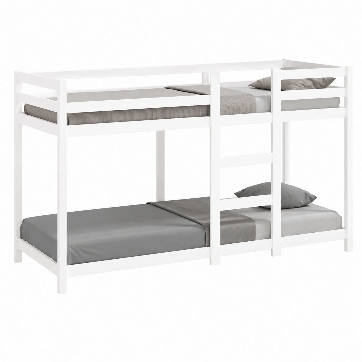 Letto a Castello in Pino Naturale 80x200 cm, Struttura Robusta Moderna