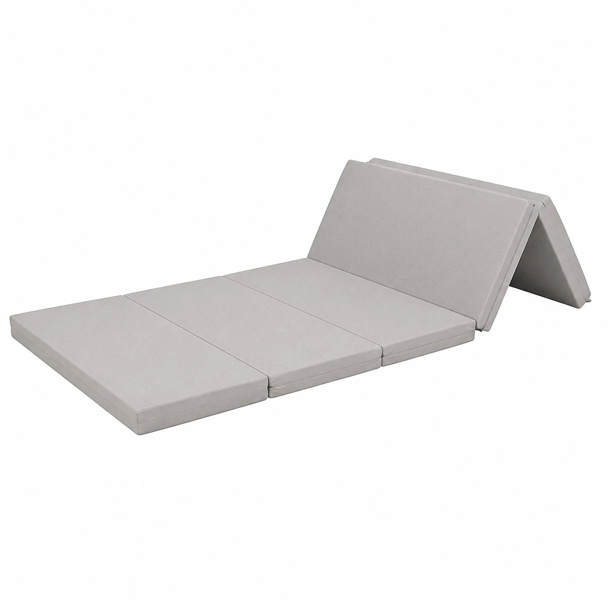 Materasso Singolo 80x190 cm Waterfoam Multiuso Pieghevole Grigio
