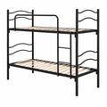 Letto a Castello Nero Scomponibile in 2 Letti Singoli 80x190 cm per Adulti e Bambini, Altezza 150 cm