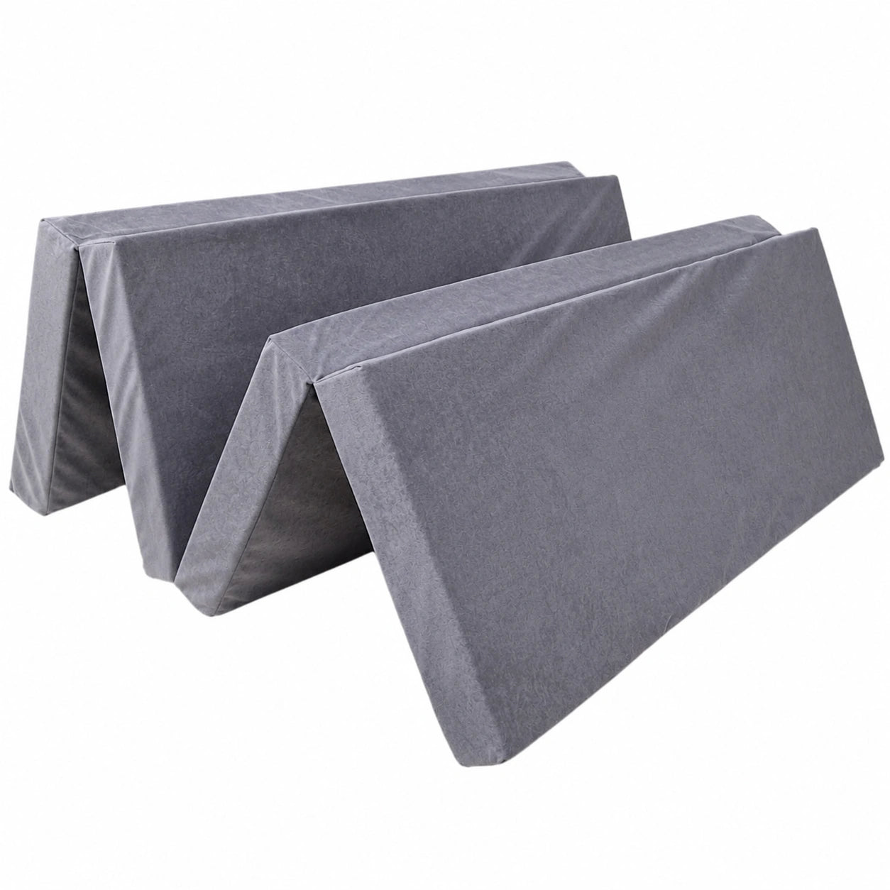 Materasso Pieghevole in Schiuma 180 x 120 x 8 cm, Grigio