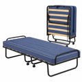 Letto Pieghevole Paluplus con Materasso Singolo 80x200 cm, Struttura Robusta e Ruote, Made in Italy
