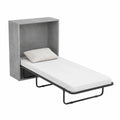 Letto a Scomparsa Mobile con Materasso Ergonomico, Armadio Integrato e Struttura Pieghevole Compatta