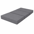 Materasso pieghevole in memory foam 75x195x10cm con copertura, grigio medio