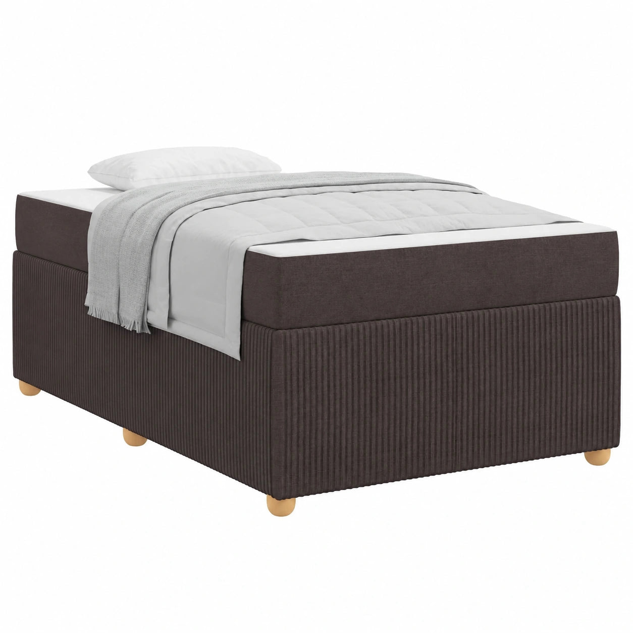 Divano Letto Matrimoniale in Tessuto e Legno, Marrone Scuro, 120x200 cm, Moderno e Robusto, Ideale per Ospiti e Adolescenti