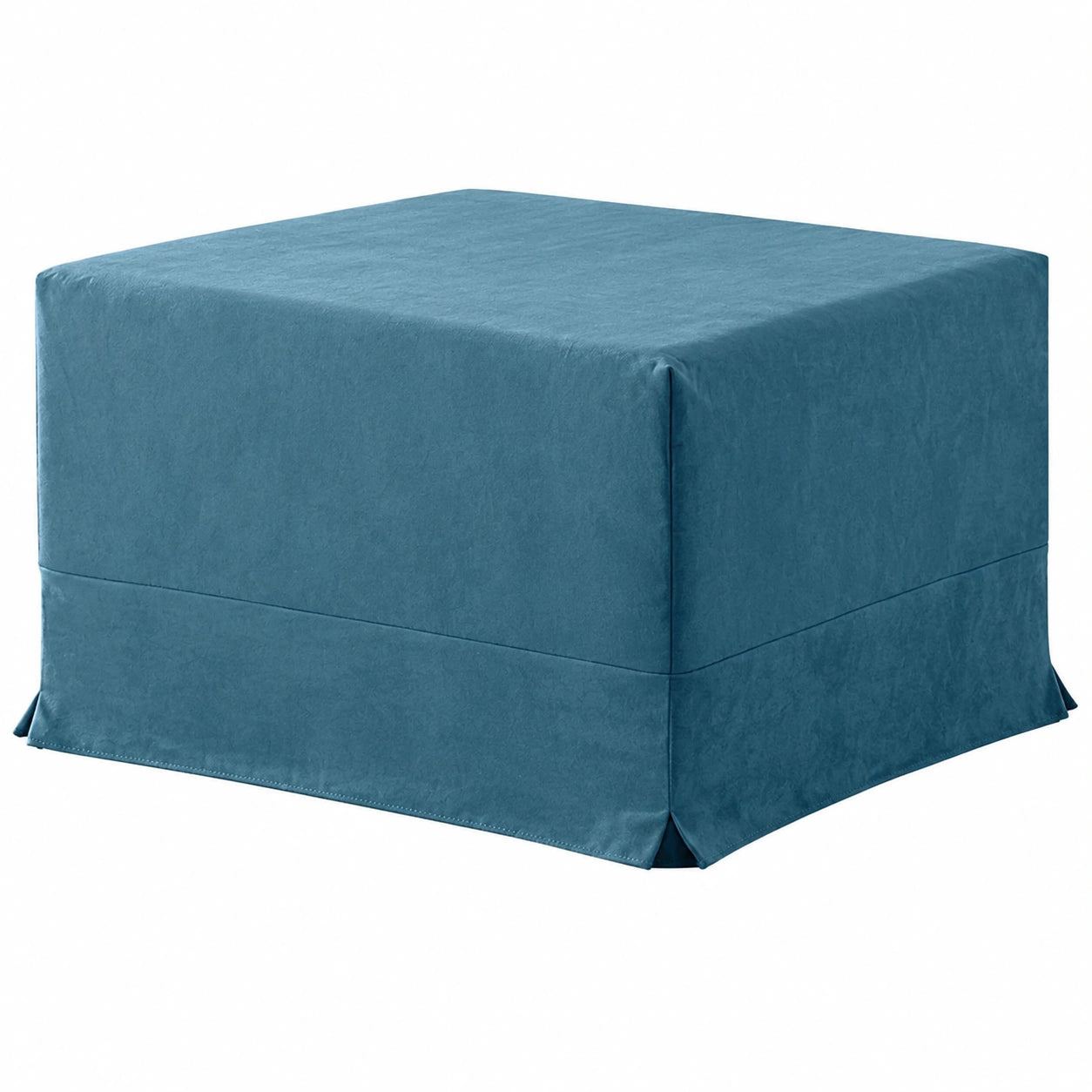 Pouf Letto Singolo Pieghevole in WaterFoam con Materasso 10 cm - Salvaspazio, Sfoderabile - Blu